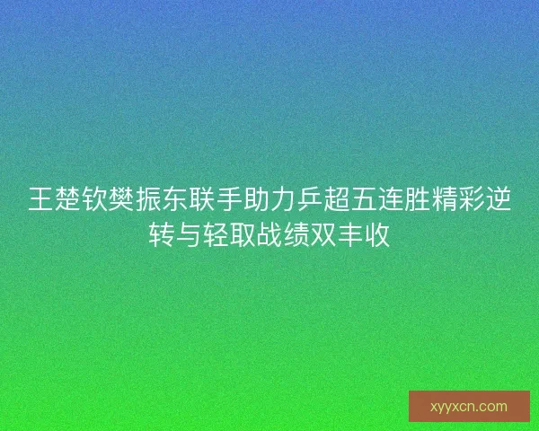 王楚钦樊振东联手助力乒超五连胜精彩逆转与轻取战绩双丰收